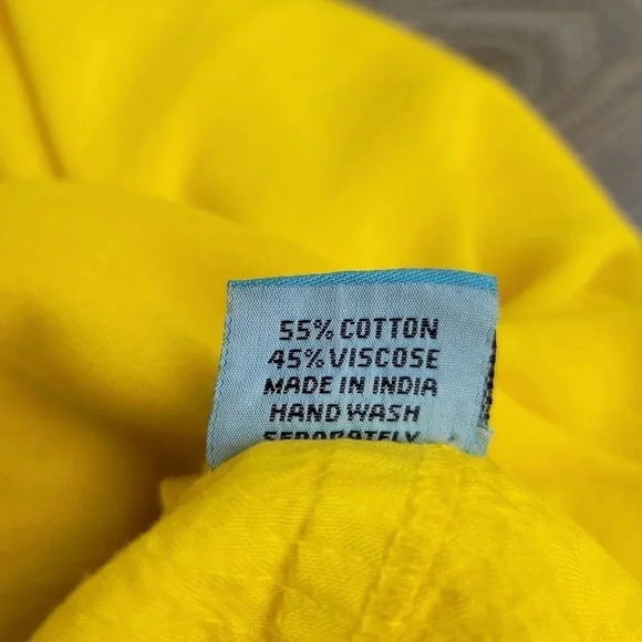 Colors of India Dress Womans Long Sleeveless Free Size Yellow Fringe Maxi Layere - Picture 11 of 12